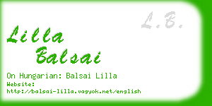 lilla balsai business card